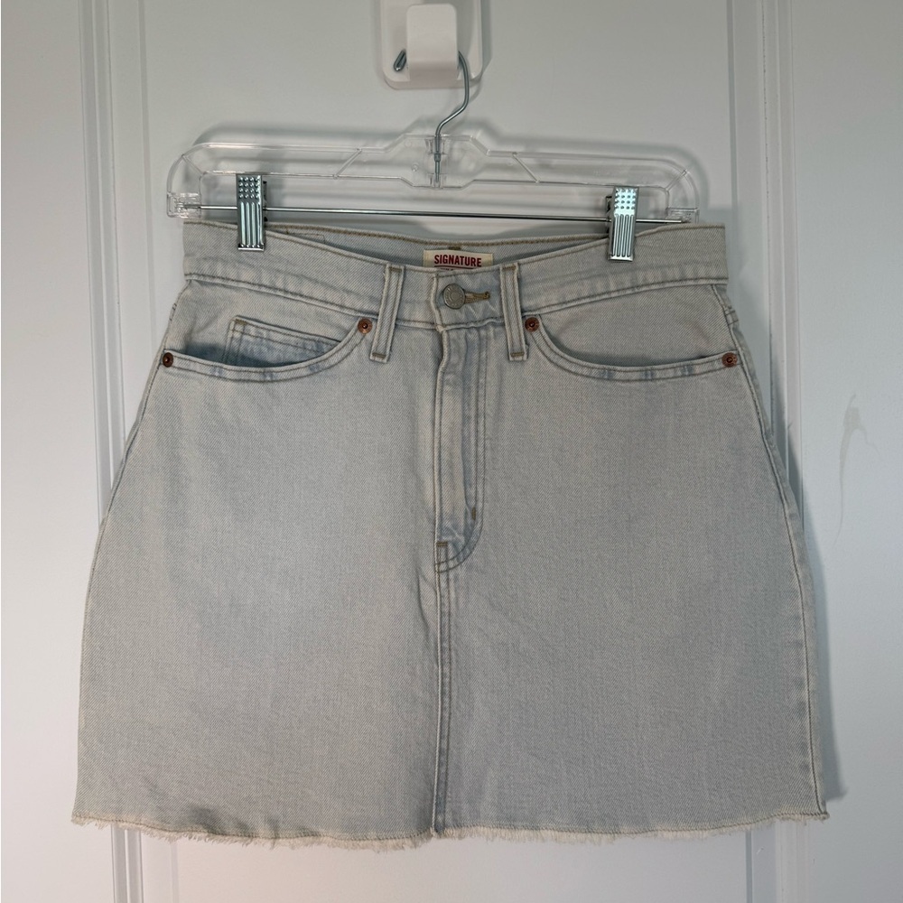 Signature by Levi Strauss Light Blue Mini Skirt